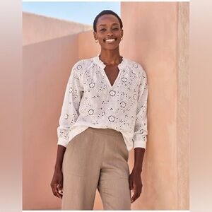 LIV Los Angeles | eyelet cotton blouse | 1x